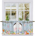 Easter Kitchen Tier Curtains 24 Inch Long 2 Panel Set, Rod Pocket Cafe Small - Image 2