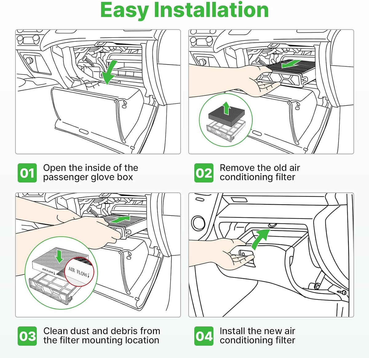 Engine+Cabin Air Filter Set Fit for 2007-2009 Honda CRV L4-2.4L Gas