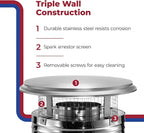DuraVent DuraPlus 8 Inch Stainless Steel Round Chimney Cap - Image 4