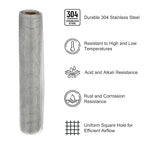PATIKIL 40" L x 16" W Woven Wire Mesh, 20 Mesh 304 Stainless Steel Air Vent - Image 3