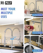 Fapully Commercial 3 Way Kitchen Faucets - Image 4
