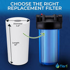 Tier1 1 Micron 10x4.5 Water Filter | Spun Wound Polypropylene Whole House - Image 3
