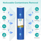 SimPure Whole House Water Filter Cartridges 20" x 4.5" GAC/KDF Carbon and Heavy - Image 3