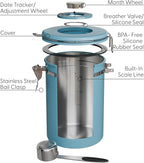 Veken Coffee Canister with Window, Airtight Stainless Steel Kitchen Food - Image 6
