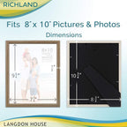 Langdon House 8x10 Picture Frames Contemporary Style Wood-Like Photo Frames - Image 2