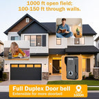 Wireless Doorbell, Full Duplex Doorbell Wireless, 1000ft Long Range, Hands-Free - Image 6