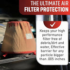 FILTERWEARS F154R Universal Water Repellent Cold Air Intake Pre-Filter - Image 7