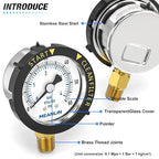 MEANLIN MEASURE 0~60Psi Stainless Steel Start and Clean Filter Pressure Gauge - Image 4