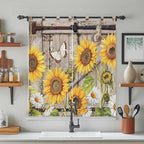 Farmhouse Sunflowers Living Room Curtains 84 Inch Length, Window Curtains Tab - Image 3