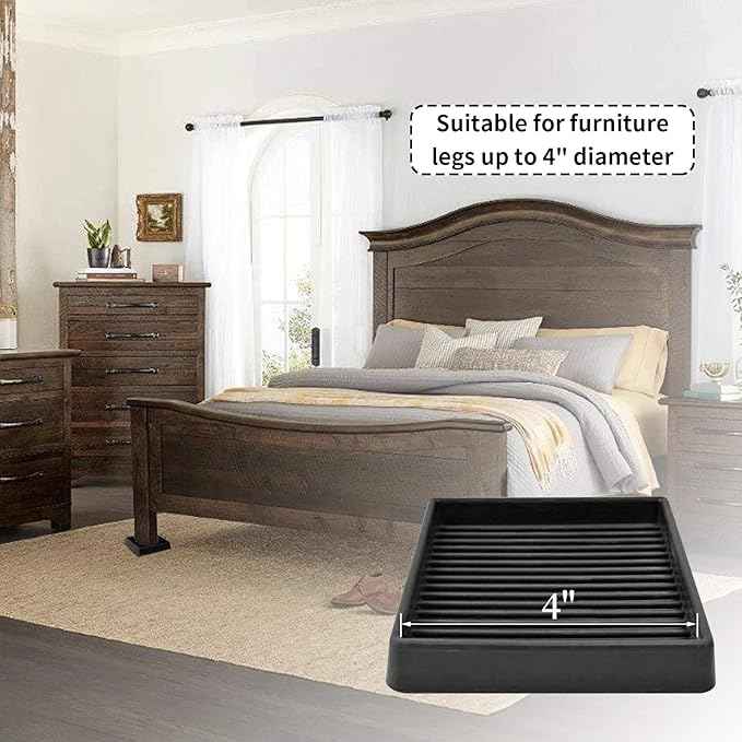 Yelanon Furniture Coasters, Rubber Furniture Feet, Anti Slide Floor Protector
