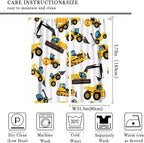 Kids Construction Equipment Window Curtains, Excavator Tractor Tow Truck Rod - Image 4