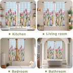 Easter Window Curtains 63 Inch Long 2 Panel Set, Rod Pocket Bedroom Curtains & - Image 8