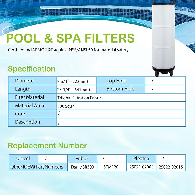 S7M120 System 3 Inner Pool Filter Compatible - Image 3