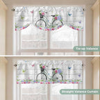 Spring Tie Up Valance Curtains for Windows, Kitchen Curtains Window Shades - Image 5