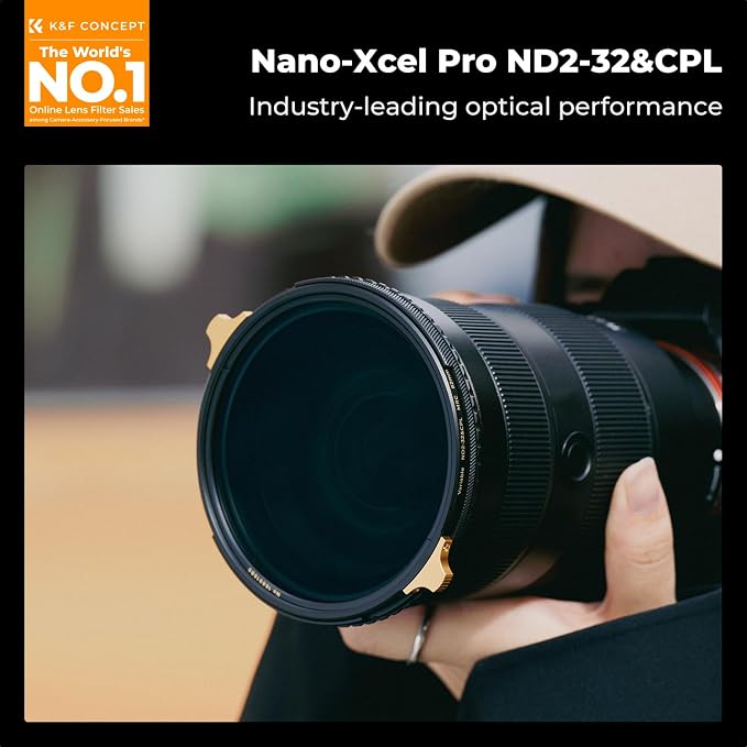 K&F CONCEPT 77mm Variable ND2-32 & Circular Polarizing 2-in-1 Filter - Image 2