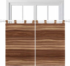 Brown Western Bedroom Curtains 63 Inch Length, Window Curtains Tab Top by Unknown