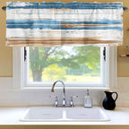 Vintage Blue Valances for Windows, 1 Panel - Image 6