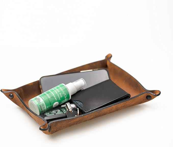 Main Street Forge Leather Valet Tray