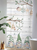 Sheer Curtains 96 Inches Long, Sage Green Gnomes Semi Sheer Curtains Light - Image 4