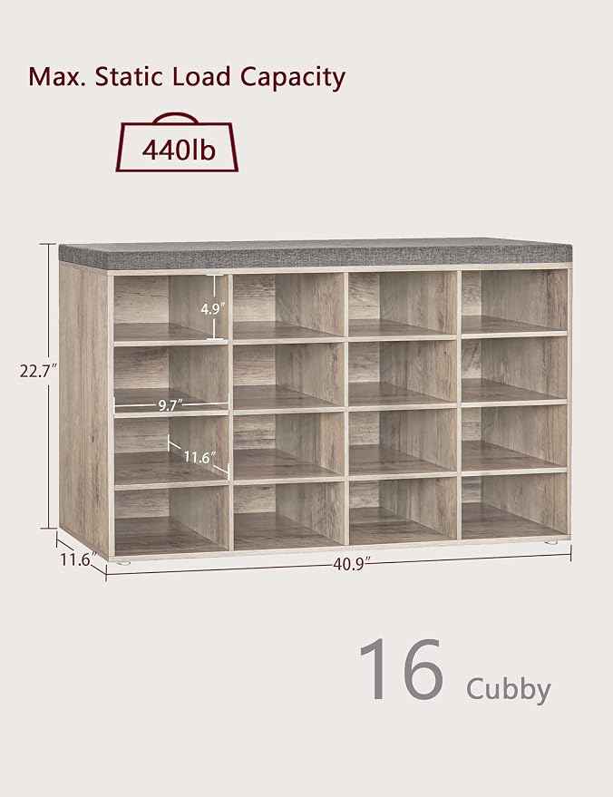 DINZI LVJ Shoe Storage Bench