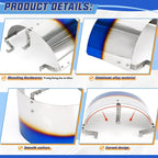 PTNHZ Universal Stainless Steel Air Intake Filter Cover Heat Shield Fits - Image 4
