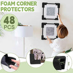 48 Pcs Foam Corner Protectors for Shipping, L-Shaped Edge Guards for TV Moving