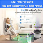 Replacement Filter For InvisiClean Stella IC-2010 Air Purifiers: 3 Pack H13 - Image 2