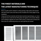 30x14 Return Air Grille, Air Return Vent Cover, Flat Vent Cover, Rejillas De - Image 5