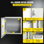 VEVOR NEMA Steel Enclosure, IP66 Waterproof & Dustproof, Outdoor/Indoor - Image 5