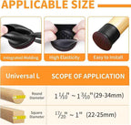 Ezprotekt 24 Pcs Round Silicone Chair Leg Floor Protectors