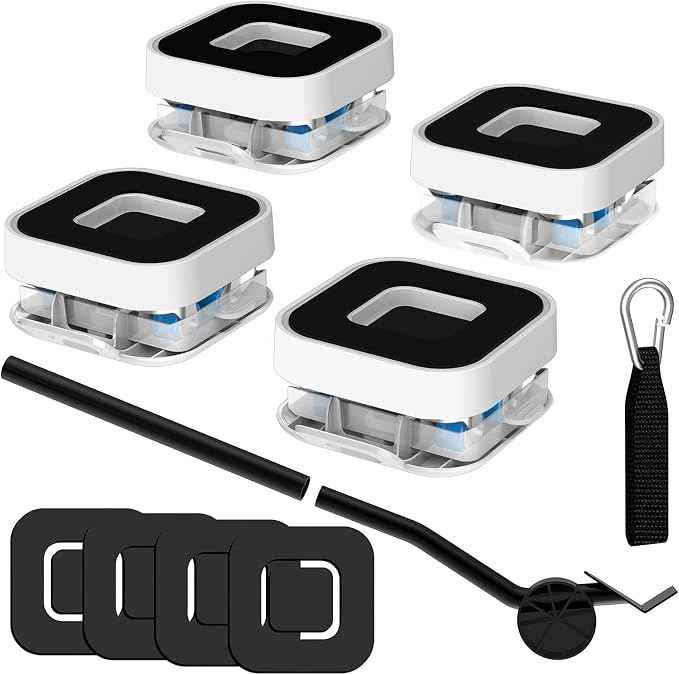 New Upgraded Furniture Sliders for Hard Floors & Carpets, 2-in-1 Furniture