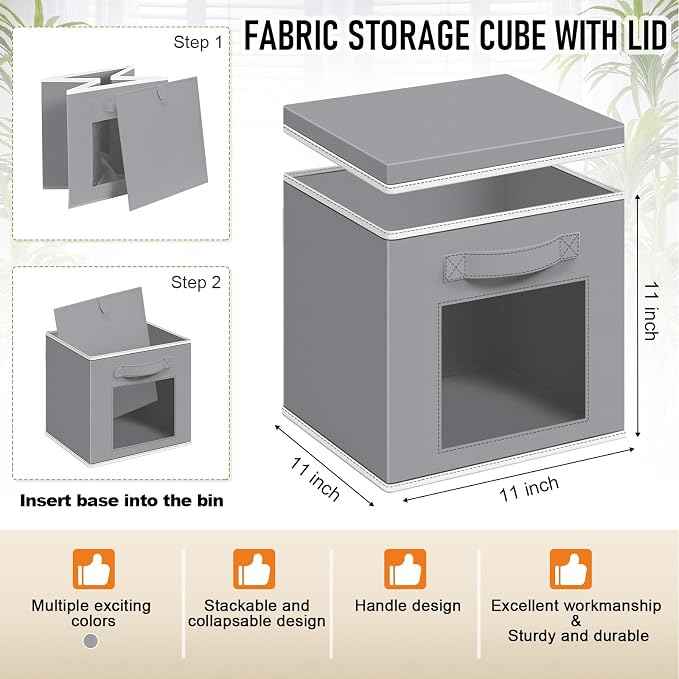 10 Pcs Fabric Storage Cube