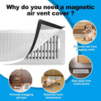 4 PCS White Magnetic Vent Covers - 5.5"x12" Magnetic Air Vent Screen