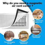 4 PCS DIY White Magnetic Vent Covers – 13.8" x 11.8" Customizable Air Register - Image 5