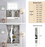 Funny Farm Animals Kitchen Curtains 24 Inch Length, Small Window Curtains Tab - Image 8