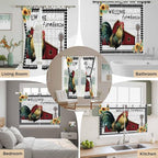 Farmhouse Rooster Bedroom Curtains 72 Inch Length, Window Curtains Tab Top - Image 7