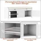 HOMEFORT 41.3" Shoe Bench with Lift Top Storage, Entryway Bench with Cushioned - Image 7