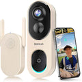 BOTSLAB Doorbell Camera Wireless, 5MP Video Doorbell, 180°Panoramic View