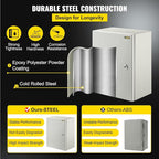 VEVOR NEMA Steel Enclosure, IP66 Waterproof & Dustproof, Outdoor/Indoor - Image 3