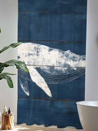 Sheer Curtains 108 Inches Long, Summer Whale Semi Sheer Curtains Light - Image 4