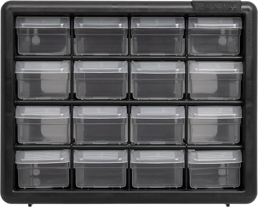 Akro-Mils 16-Drawer Plastic Storage Cabinet | 10-1/2 x 6-1/2 x 8-1/2 Inch | - Image 16