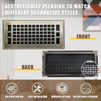 Floor Air Vent 4X10 Inch Heavy Duty Walkable Steel Floor Register Bronze Color - Image 2