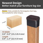 Ezprotekt 24 Pcs Rectangle Felt Chair Leg Floor Protectors