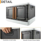 Storage Bins, Plastic Cabinet, 8.4 Gallon Capacity, 4 Pack, Stackable