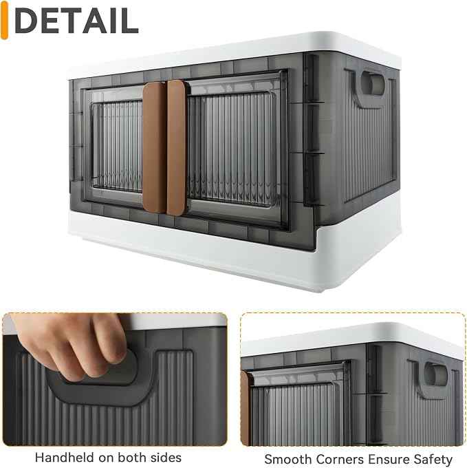 Storage Bin, Cabinet with Lids, 8.4 Gallon Capacity, With Double Door and Lock