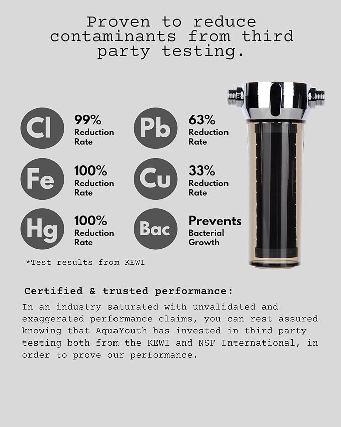 2.0 Carbon Shower Head Filter System | Removes Chlorine, Heavy Metals, And More - Image 3