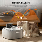 Pumpless Cat Water Fountain Stainless Steel 108oz/3.2L, 3 Modes