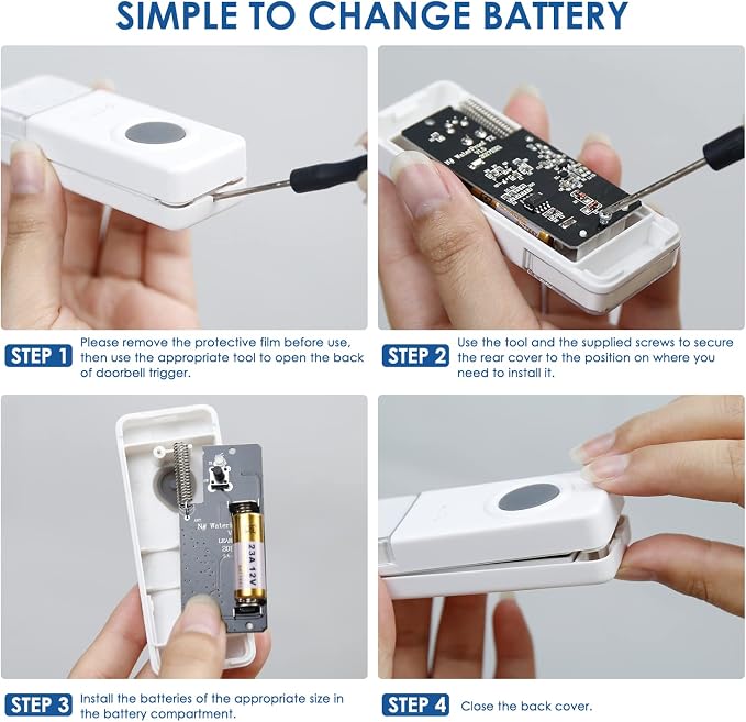 Wireless Door Bell, PHYSEN Waterproof Doorbell Chimes - Image 9