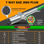 12FT Semi Truck Air Lines Kit 3IN1 Trailer Cord and Air Brake Hoses Assembly - Image 5