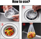 Pine & Linen 200pcs Disposable Mesh Sink Strainers Bags and Storage Box - Image 4